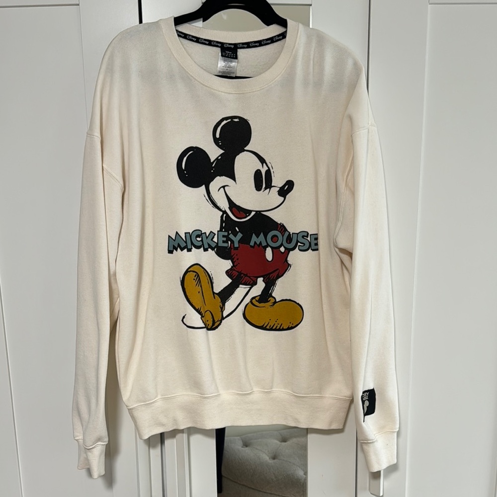 Cream Mickey Mouse Sweatshirt